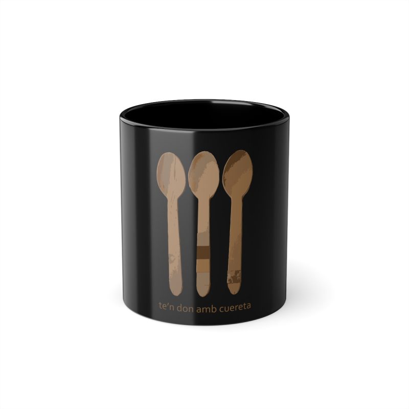 Taza negra 325 ml - Negro - Cuereta Taza negra 325 ml - Negro - Cuereta
