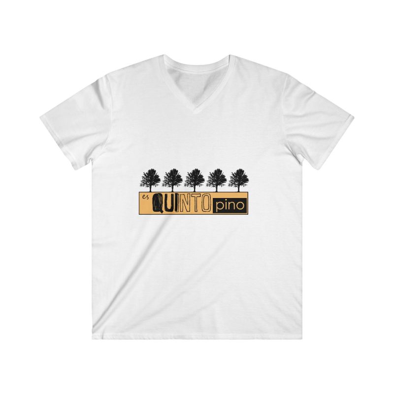 Camiseta hombre entallada cuello de pico - Blanco - Camiseta unisex Quinto Pino Taronja