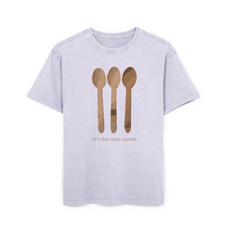 Camiseta oversize lavado acido - Lila suave - Cuereta