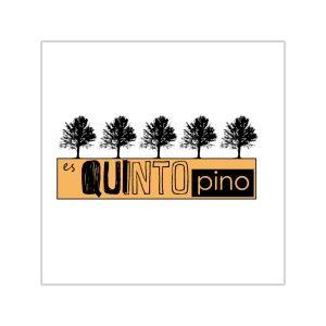 Pegatinas de vinilo cuadradas - Camiseta unisex Quinto Pino Taronja