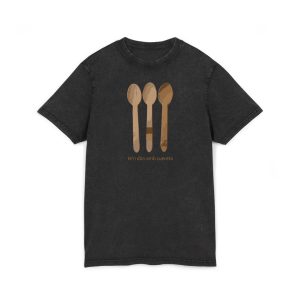 Camiseta lavado acido cuello redondo - Negro - Cuereta