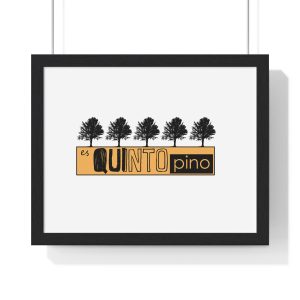 Poster enmarcado horizontal - Negro - Camiseta unisex Quinto Pino Taronja