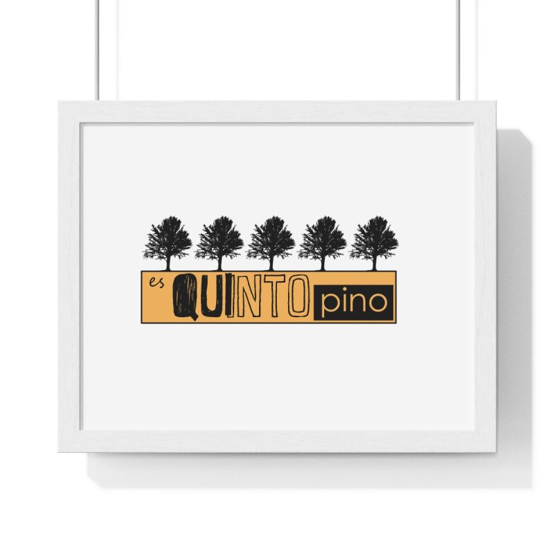Poster enmarcado horizontal - Blanco - Camiseta unisex Quinto Pino Taronja