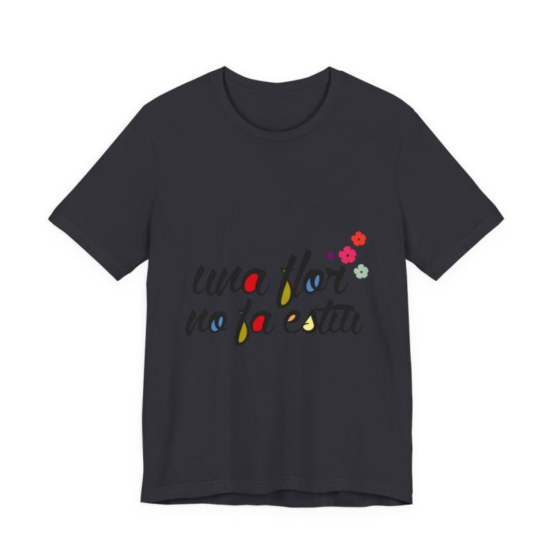 Camiseta jersey manga corta - Gris oscuro - Camiseta «Una flor no fa estiu»