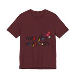 Camiseta jersey manga corta - Granate - Camiseta «Una flor no fa estiu» Camiseta jersey manga corta - Granate - Camiseta «Una flor no fa estiu»