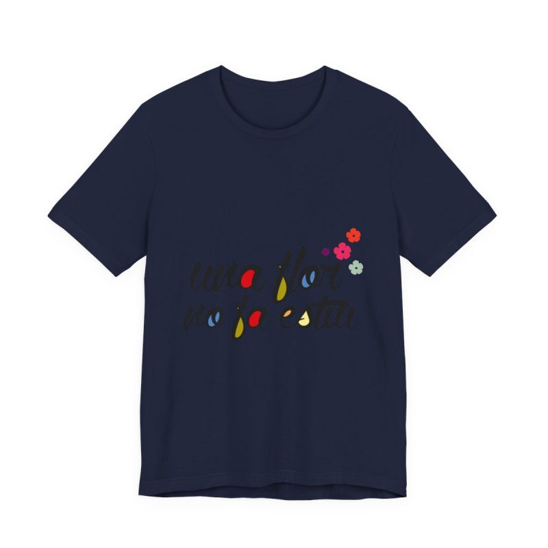 Camiseta jersey manga corta - Azul marino - Camiseta «Una flor no fa estiu»