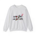 Sudadera cuello redondo - Gris ceniza - Camiseta «Una flor no fa estiu»
