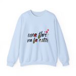 Sudadera cuello redondo - Azul claro - Camiseta «Una flor no fa estiu»