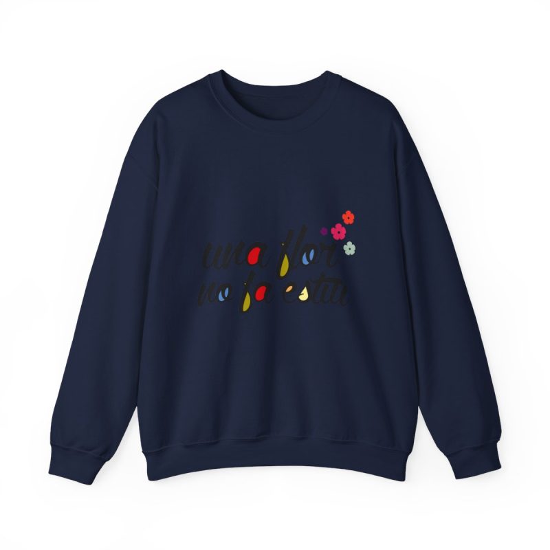 Sudadera cuello redondo - Azul marino - Camiseta «Una flor no fa estiu»