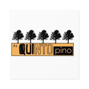 Pegatinas laminadas cuadradas - Camiseta unisex Quinto Pino Taronja