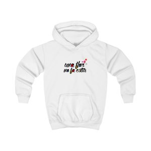 Sudadera con capucha infantil - Blanco artico - Camiseta «Una flor no fa estiu»