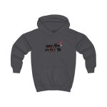 Sudadera con capucha infantil - Gris marengo - Camiseta «Una flor no fa estiu»