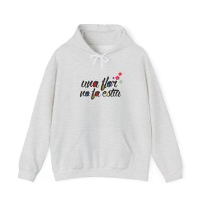 Sudadera con capucha - Gris ceniza - Camiseta «Una flor no fa estiu»