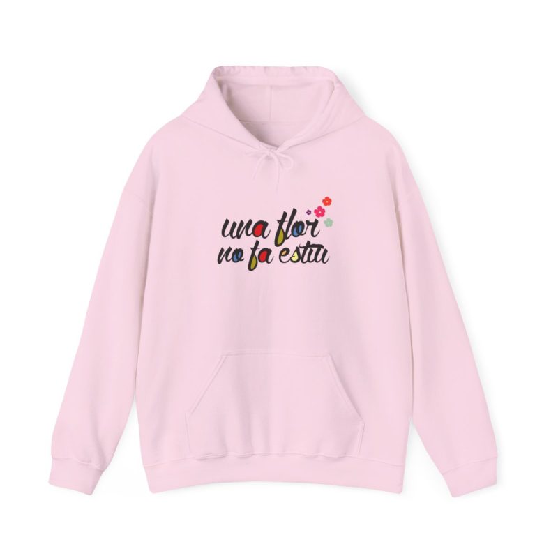 Sudadera con capucha - Rosa claro - Camiseta «Una flor no fa estiu»