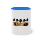 Taza bicolor - Azul Cambridge - Camiseta unisex Quinto Pino Taronja