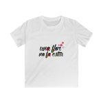 Camiseta infantil Softstyle - Blanco - Camiseta «Una flor no fa estiu» Camiseta infantil Softstyle - Blanco - Camiseta «Una flor no fa estiu»