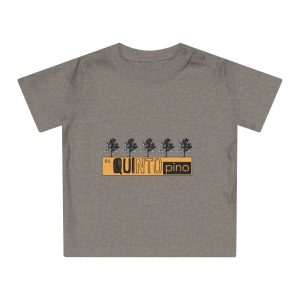 Camiseta de bebe - Gris jaspeado melange - Camiseta unisex Quinto Pino Taronja
