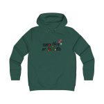 Sudadera universitaria mujer - Verde botella - Camiseta «Una flor no fa estiu»