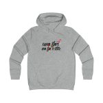 Sudadera universitaria mujer - Gris jaspeado claro - Camiseta «Una flor no fa estiu»