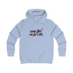 Sudadera universitaria mujer - Azul cielo - Camiseta «Una flor no fa estiu»