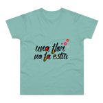 Camiseta hombre punto liso - Verde menta - Camiseta «Una flor no fa estiu»