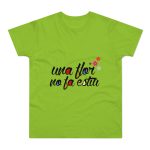 Camiseta hombre punto liso - Verde orquidea - Camiseta «Una flor no fa estiu»