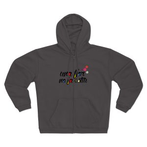 Sudadera capucha con cremallera premium - Antracita - Camiseta «Una flor no fa estiu»