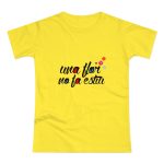 Camiseta mujer punto liso - Amarillo solar - Camiseta «Una flor no fa estiu» Camiseta mujer punto liso - Amarillo solar - Camiseta «Una flor no fa estiu»