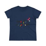Camiseta mujer algodon medio - Azul marino - Camiseta «Una flor no fa estiu»