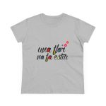 Camiseta mujer algodon medio - Gris deportivo - Camiseta «Una flor no fa estiu»