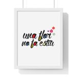 Poster enmarcado vertical - Blanco - Camiseta «Una flor no fa estiu»