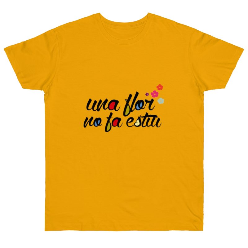 Camiseta punto liso - Albaricoque - Camiseta «Una flor no fa estiu»