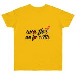 Camiseta punto liso - Amarillo dorado - Camiseta «Una flor no fa estiu»
