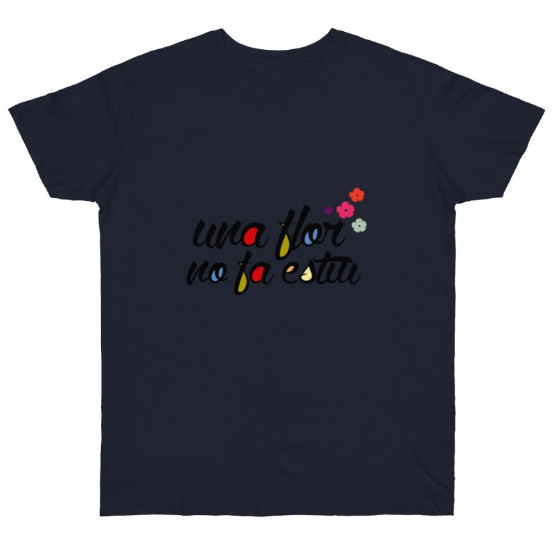 Camiseta punto liso - Azul marino - Camiseta «Una flor no fa estiu»