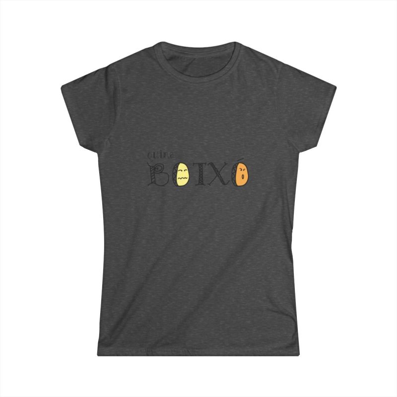Camiseta mujer Softstyle - Gris oscuro jaspeado - Quina botxo