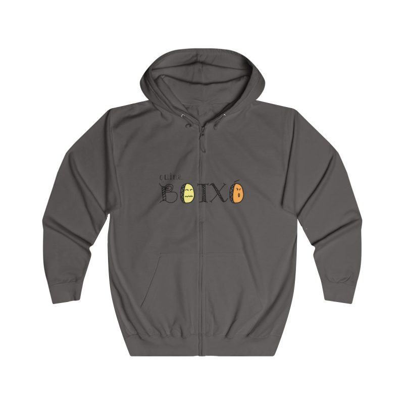 Sudadera con capucha y cremallera - Gris acero - Quina botxo