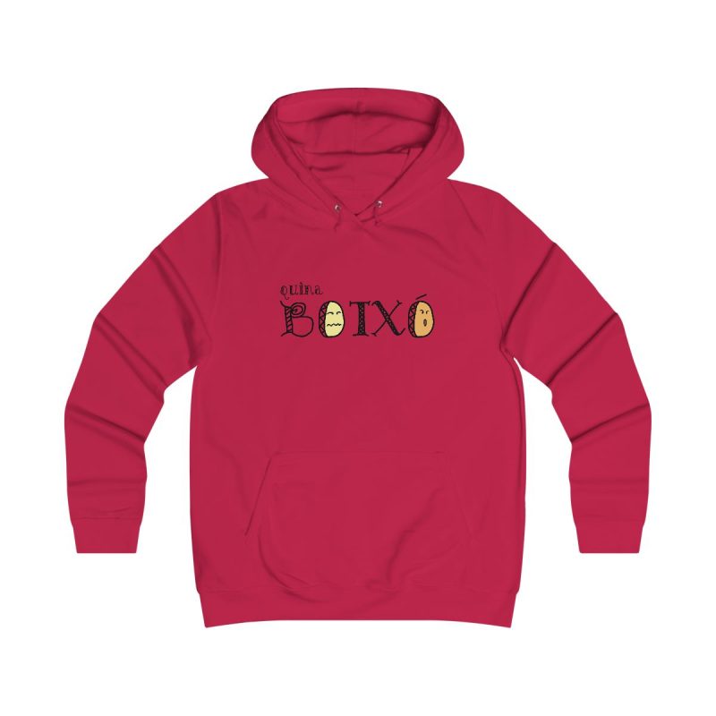 Sudadera universitaria mujer - Rojo fuego - Quina botxo