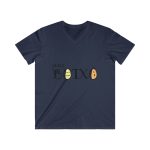 Camiseta hombre entallada cuello de pico - Azul marino - Quina botxo