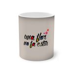 Taza magica que cambia de color - Negro - Camiseta «Una flor no fa estiu»
