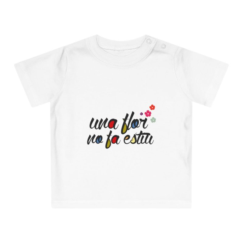 Camiseta de bebe - Blanco - Camiseta «Una flor no fa estiu»