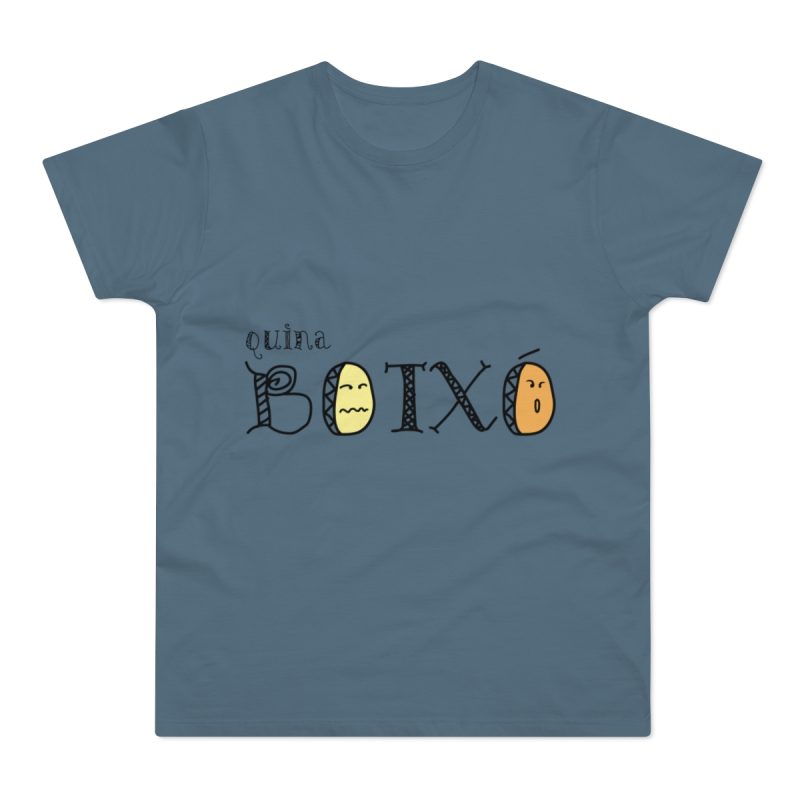 Camiseta hombre punto liso - Azul piedra - Quina botxo