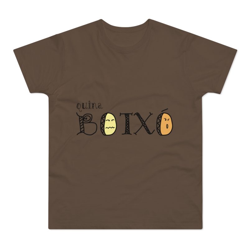 Camiseta hombre punto liso - Marron chocolate - Quina botxo