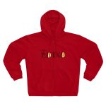 Sudadera capucha con cremallera premium - Rojo - Quina botxo Sudadera capucha con cremallera premium - Rojo - Quina botxo