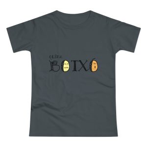 Camiseta mujer punto liso - Gris oscuro - Quina botxo