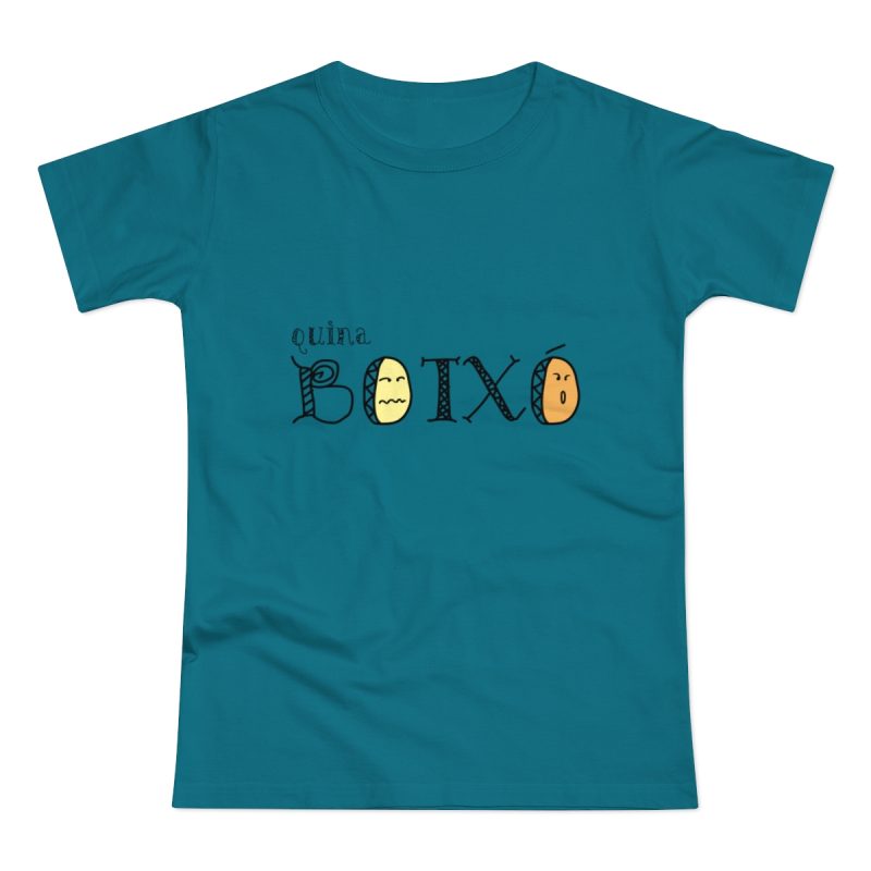 Camiseta mujer punto liso - Azul diva - Quina botxo