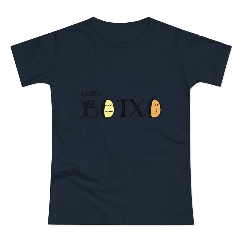 Camiseta mujer punto liso - Azul marino - Quina botxo