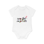 Body bebe manga corta organico - Blanco - Camiseta «Una flor no fa estiu»