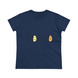 Camiseta mujer algodon medio - Azul marino - Quina botxo