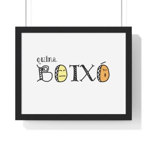 Poster enmarcado horizontal - Negro - Quina botxo