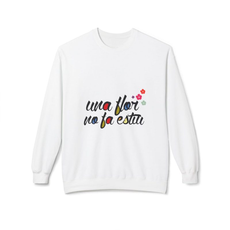 Sudadera Softstyle cuello redondo - Blanco - Camiseta «Una flor no fa estiu»